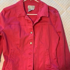 Fuschia Jean style jacket button front